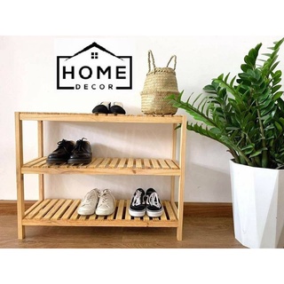 Kệ Đa Năng 3 Tầng 800 Khung Gỗ Thông HOMESDECOR - Bench 3F800 - Natural