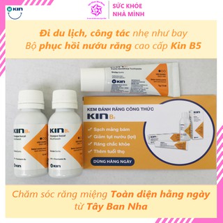 SKNM | COMBO du lịch: 1 Đánh Răng 7g + 2 Súc Miệng 12ml Cao Cấp KinB5 ® loại Mini