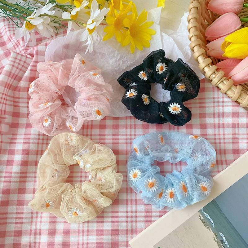 Scrunchies Dây Buộc Tóc Co Giãn Hình Hoa Cúc Thời Trang Hàn Quốc Cho Nữ | BigBuy360 - bigbuy360.vn