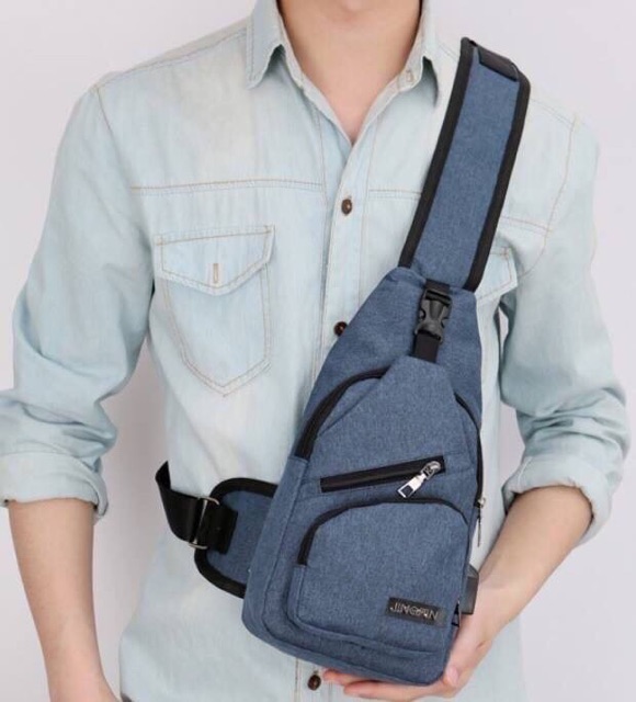 [Mã SKAMCLU8 giảm 10% cho đơn từ 100K] Túi đeo chéo thể thao du lịch phượt có cổng sạc tiện lợi