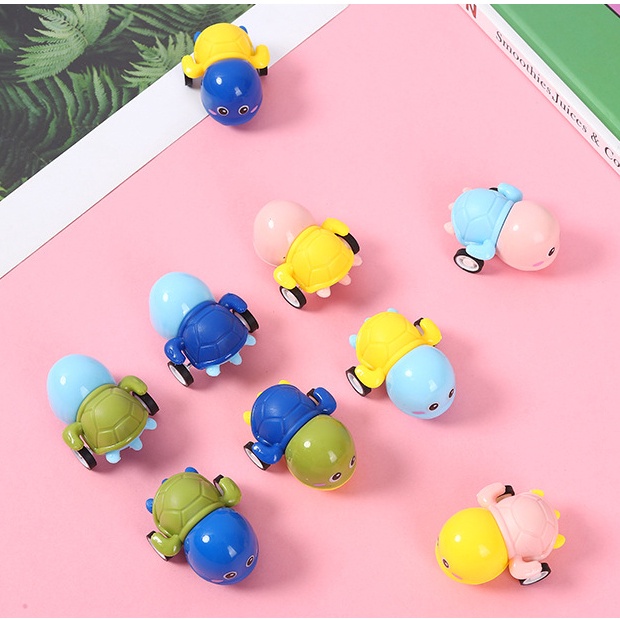 Bộ 5 Đồ Chơi Xe Đẩy Hình Chú Rùa Hoạt Hình Màu Sắc Ngẫu Nhiên Cho Trẻ Em