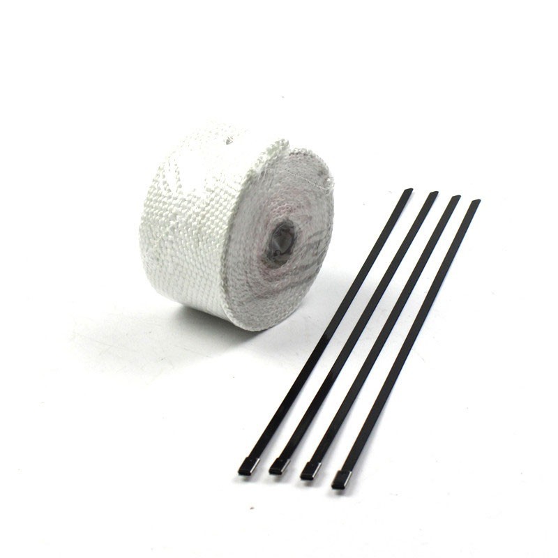 !Cuộn Băng Keo Titan Cách Nhiệt Cao Cấp Bọc Ống Pô 5m Màu Trắng Đen