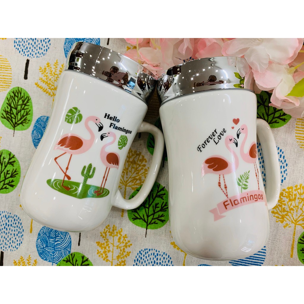 [Có Chọn Mẫu] Ly Cốc Sứ Đẹp Có Nắp Đậy, Bình Nước, Giữ Nhiệt 400ml | BigBuy360 - bigbuy360.vn