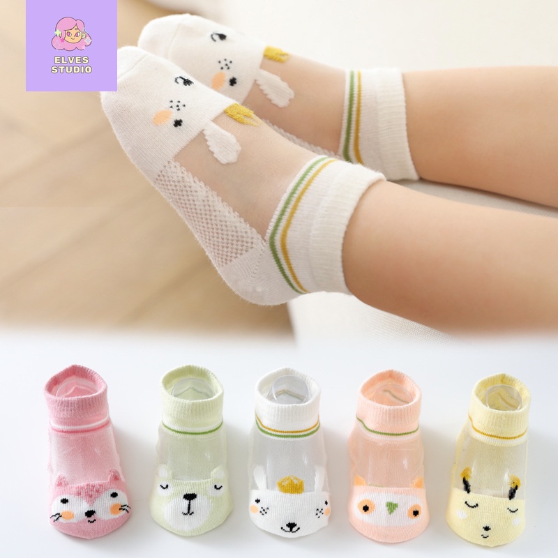 Vớ Lưới Mỏng Trong Suốt Họa Tiết Hoạt Hình Thời Trang Mùa Hè Cho Bé