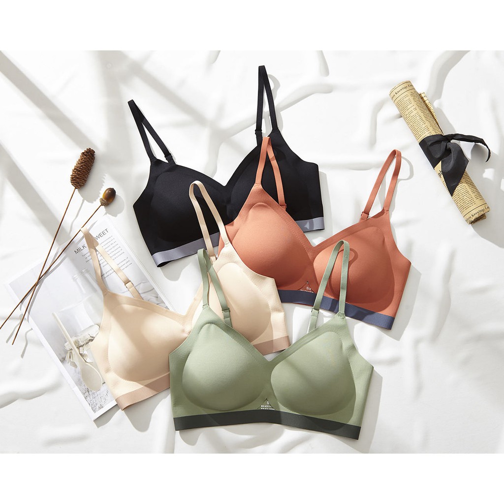 【Hàng Có Sẵn】Áo Ngực latex Mềm Mại Thoải Mái Không Gọng Cho Nữ Cup A B