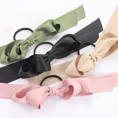 Dây buộc tóc đính nơ phong cách Hàn Quốc thời trang nữ dễ thương