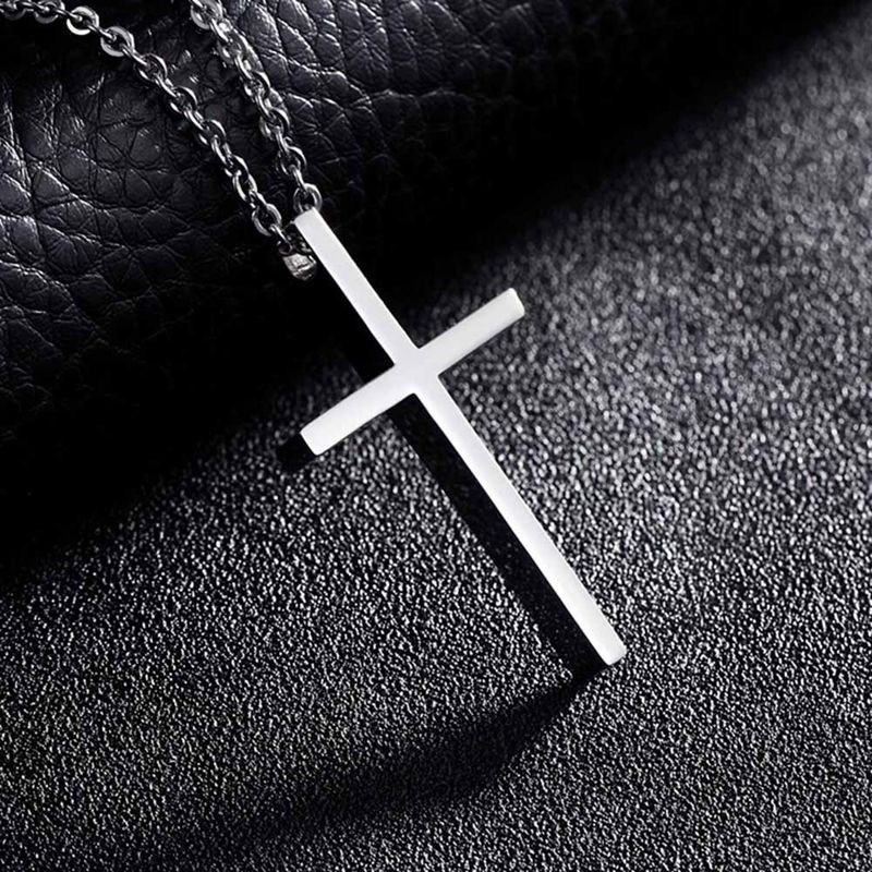 Lanfy1 Dây Chuyền Mặt Hình Thánh Giá Chất Liệu Thép Titan Cho Nam Và Nữ