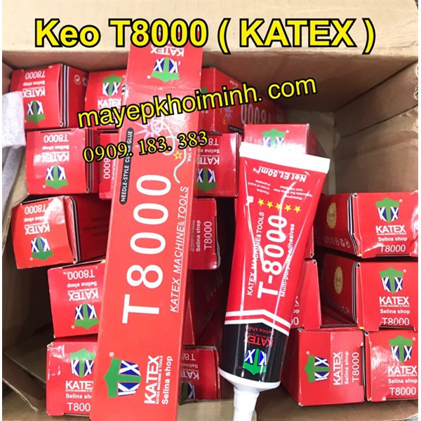 Keo Dán T8000 KATEX ( ĐỎ ) Trắng Trong