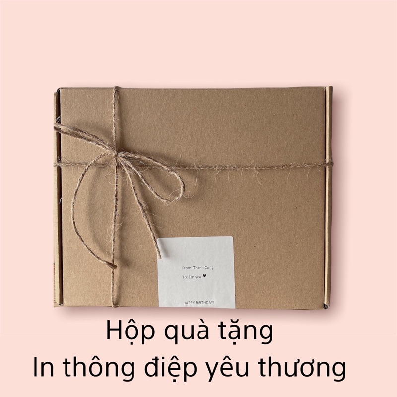 Box quà gói sẵn in thông điệp yêu thương by Mim