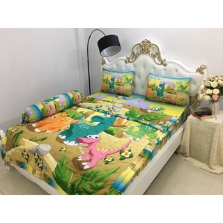 Bộ 4 món ga gối drap thun lạnh ý 5d siêu mướt lạnh