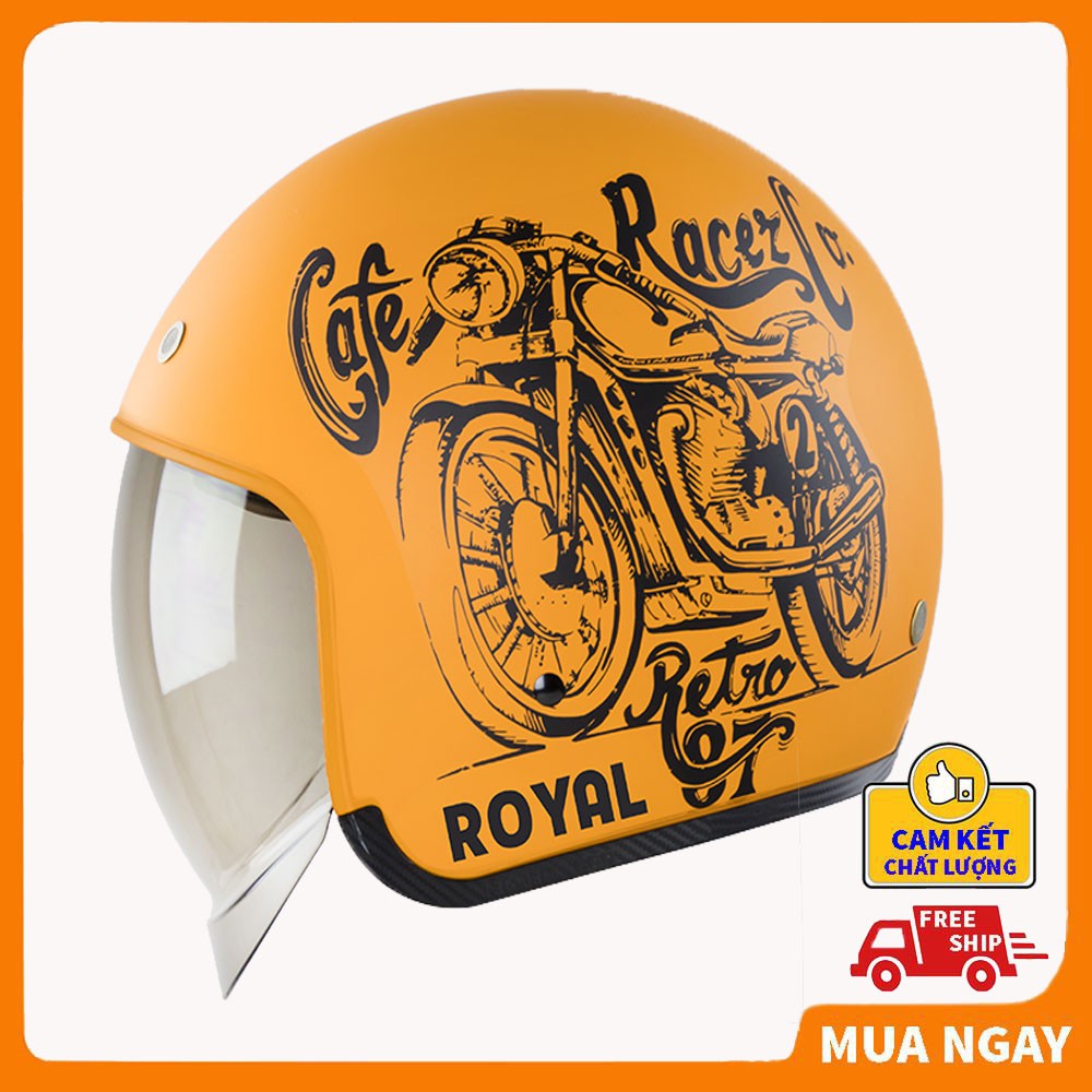 Nón bảo hiểm , Mũ bảo hiểm Royal M139 kính âm V7 hàng chính hãng_phuotarmor
