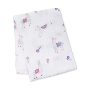 Tã quấn Lulujo Cotton Muslin-Llama