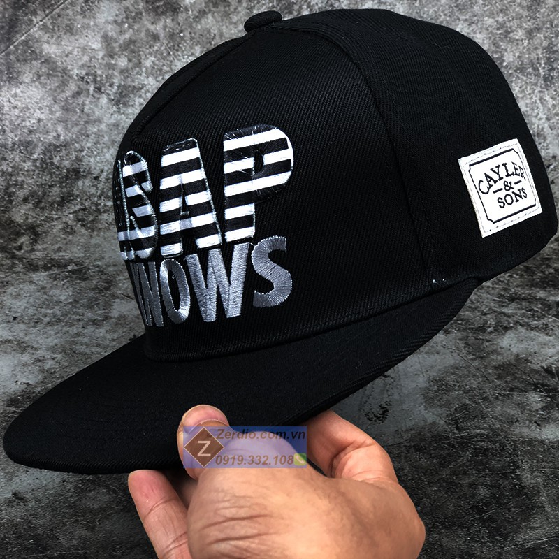 Mũ Snapback Asap đen đẹp phong cách hiphop cho cả nam và nữ