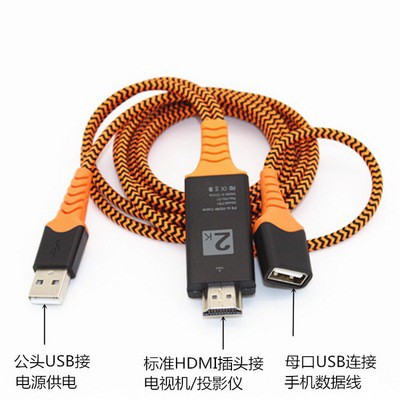 Dây cáp nối màn hình chuyển đổi từ đầu USB sang HDMI 3 trong 1