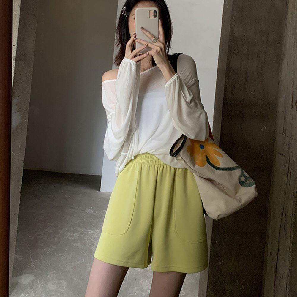 PATRICIA Quần Short Thể Thao Ống Rộng Mềm Mại Màu Trơn Thời Trang Mùa Hè Cho Nữ