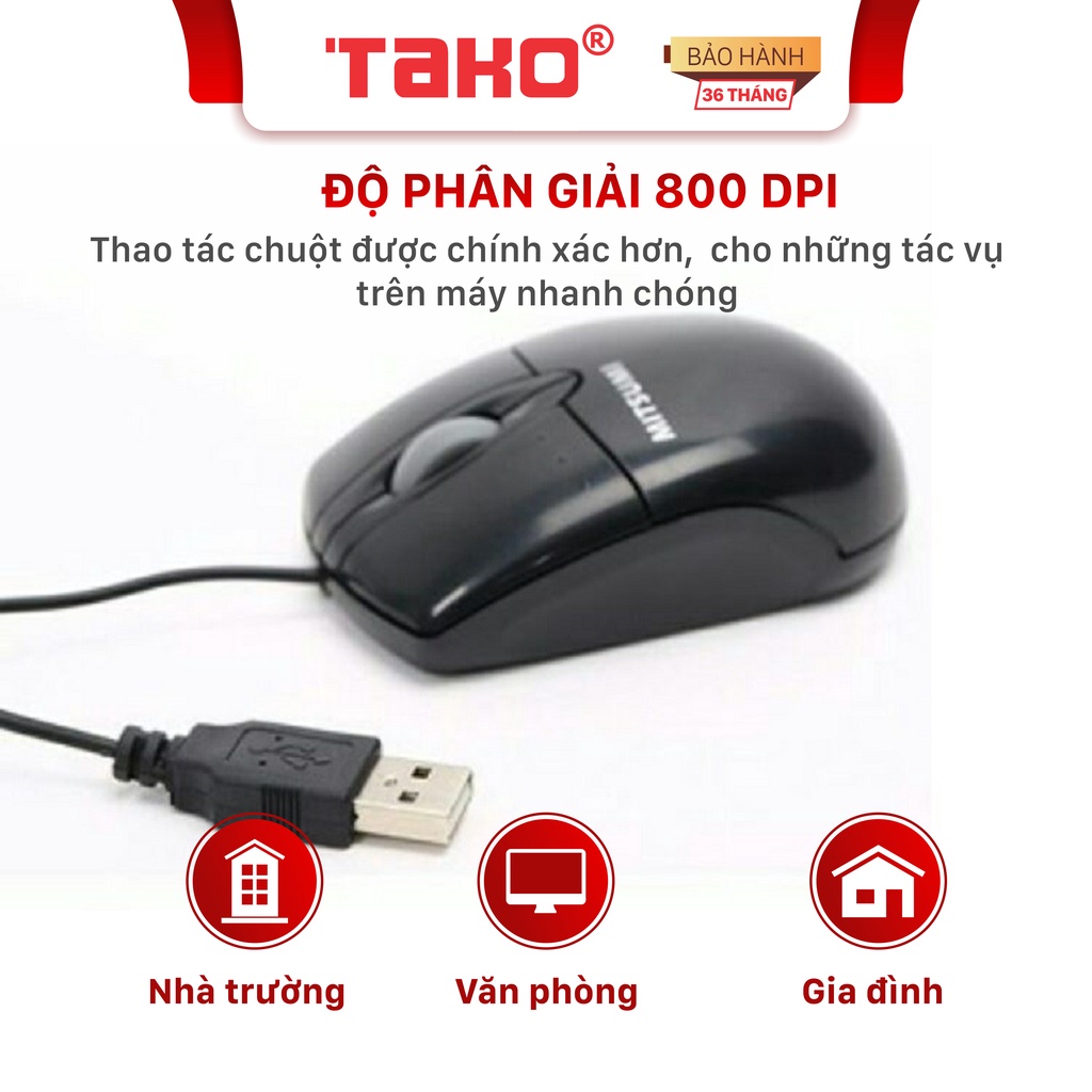 Chuột Mitsumi Có Dây Mitsumi ECM-S6603 Bảo Hành Chính Hãng 36 Tháng