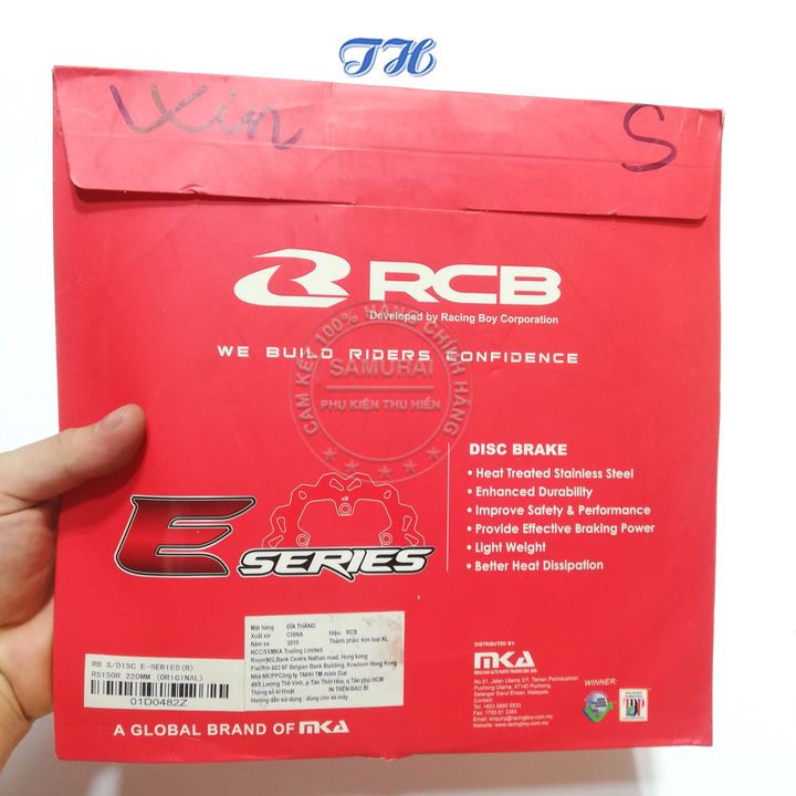 Đĩa Thắng Trước / Sau RCB Cho Winner / Exciter 150,135,155 / Raider fi / Satria Chính Hãng Racing Boy