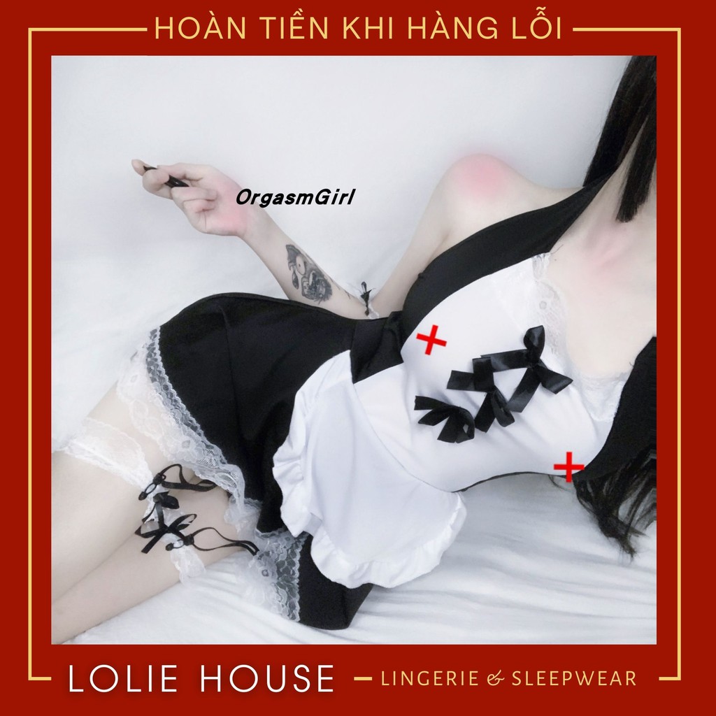 Cosplay hầu gái sexy anime maid cute Váy đầm ngủ cosplay cô hầu gái gợi cảm LOLIE HOUSE - CP40 | BigBuy360 - bigbuy360.vn