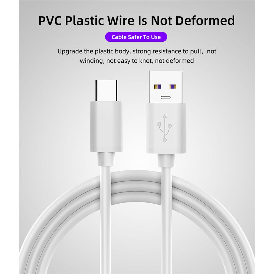 Dây Cáp Sạc Nhanh 5a Loại C Cho Huawei Mate 30 P30 Lite Xiaomi Mi 9 Usb Type C Dành Cho Samsung S9 S10