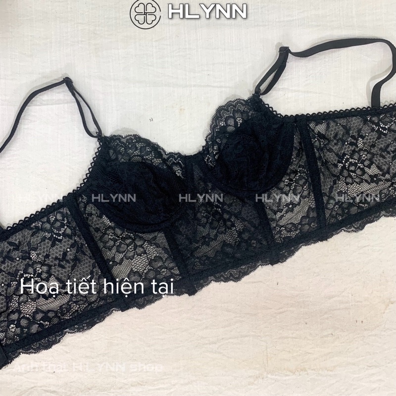 Áo lót ren có gọng áo corset ren đen m178