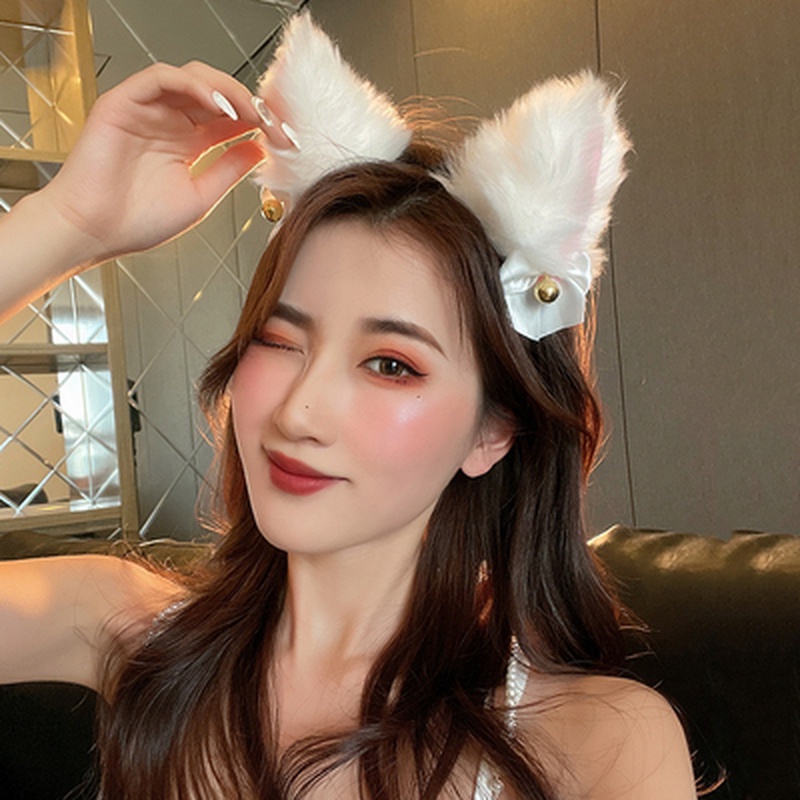 Cài Tóc Tai Mèo Phối Ren Phong Cách Hàn Quốc Thời Trang Quyến Rũ Dành Cho Nữ