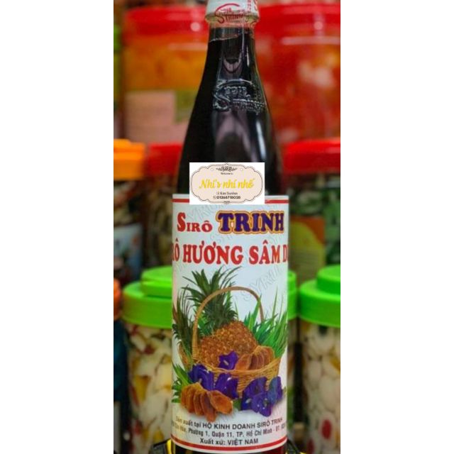 Siro Sâm dứa Trinh mẫu mới(màu hoa đậu biếc)