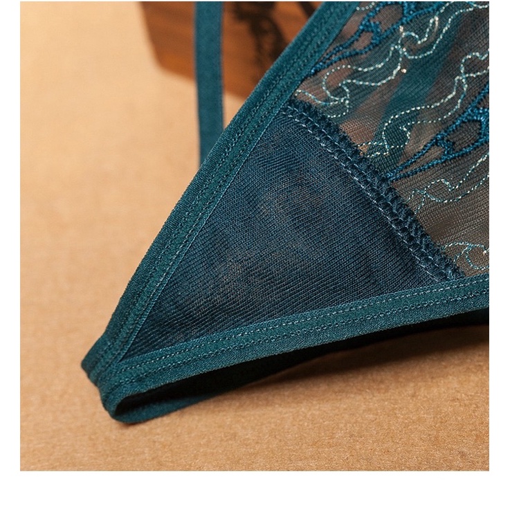 QL2245 Quần Lót Ren Thêu Tinh Tế Lộ Sau Gắn Ngọc Quyến Rũ @lingerie.sm.toys