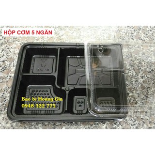 100 Hộp cơm 5 ngăn đế đen