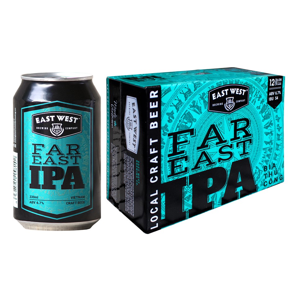 Thùng 12 lon bia Far East IPA (12 x 330ml)