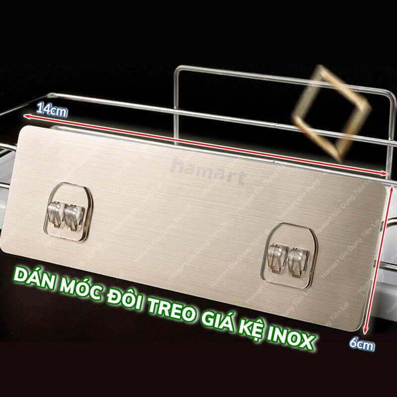 Miếng Dán Thay Thế Kệ Dán Tường 14X6Cm Dán Dự Phòng Kệ Góc Tường Móc Treo Đồ Nặng Tiện Lợi