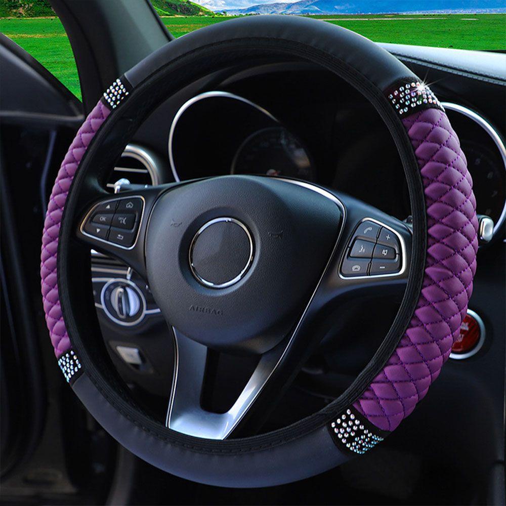 Vỏ Bọc Vô Lăng Xe Hơi SHOUKEY Bằng Sợi Bện Mềm MạiVỏ Bọc Vô Lăng Xe Hơi Bằng Da Thêu Họa Tiết Đính Đinh Tán Độc Đáo Thời Trang