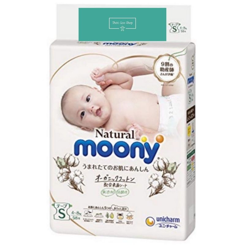 Tã quần Moony Natural hàng nội địa đủ size NB63 S58 M46 L38 xl32