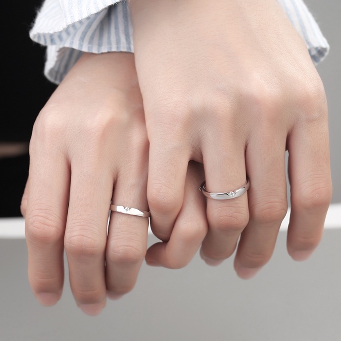 Nhẫn Đôi Bạc Dreamsilver, Nhẫn Cặp Princess Chỉnh Được Size ND032