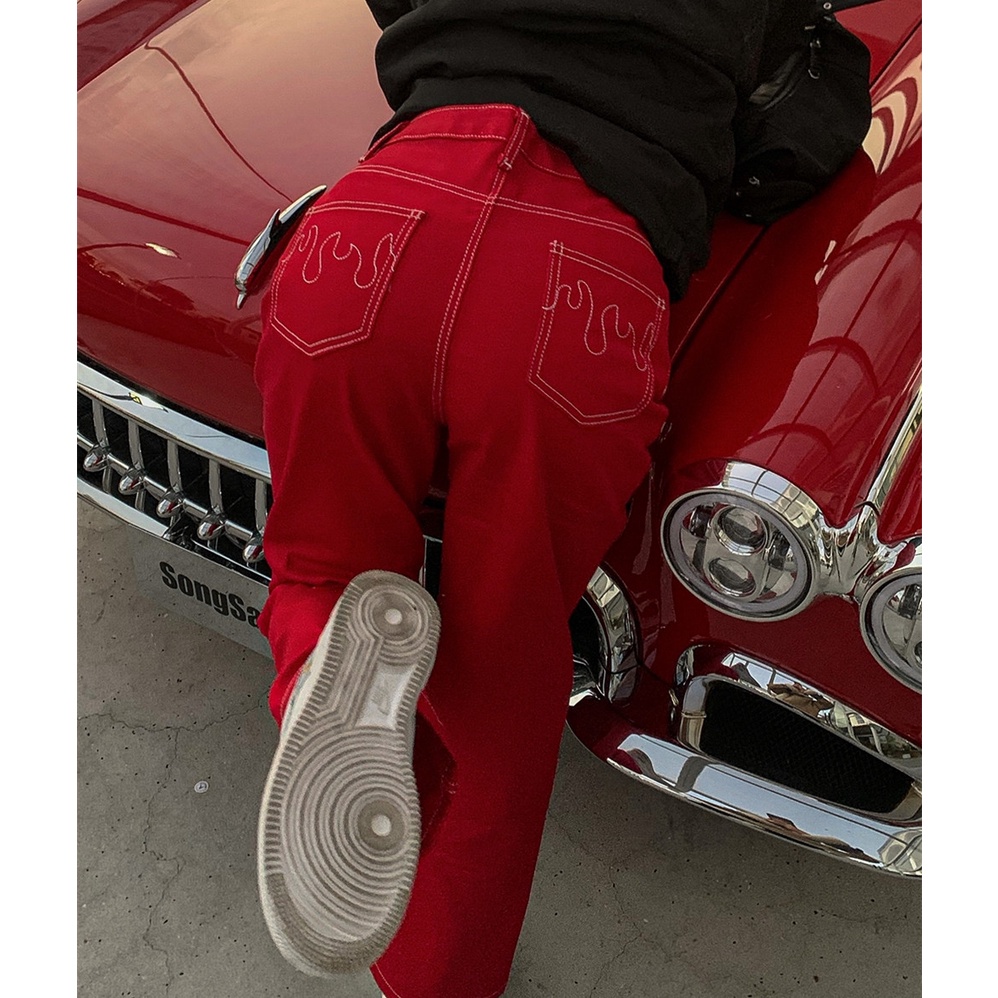 Quần Jean Nữ Ống Rộng Hợp Thời Trang