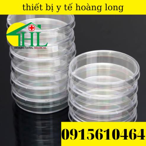 Túi 10 Cái - Đĩa Petri Nhựa Tiệt Trùng 90x15mm