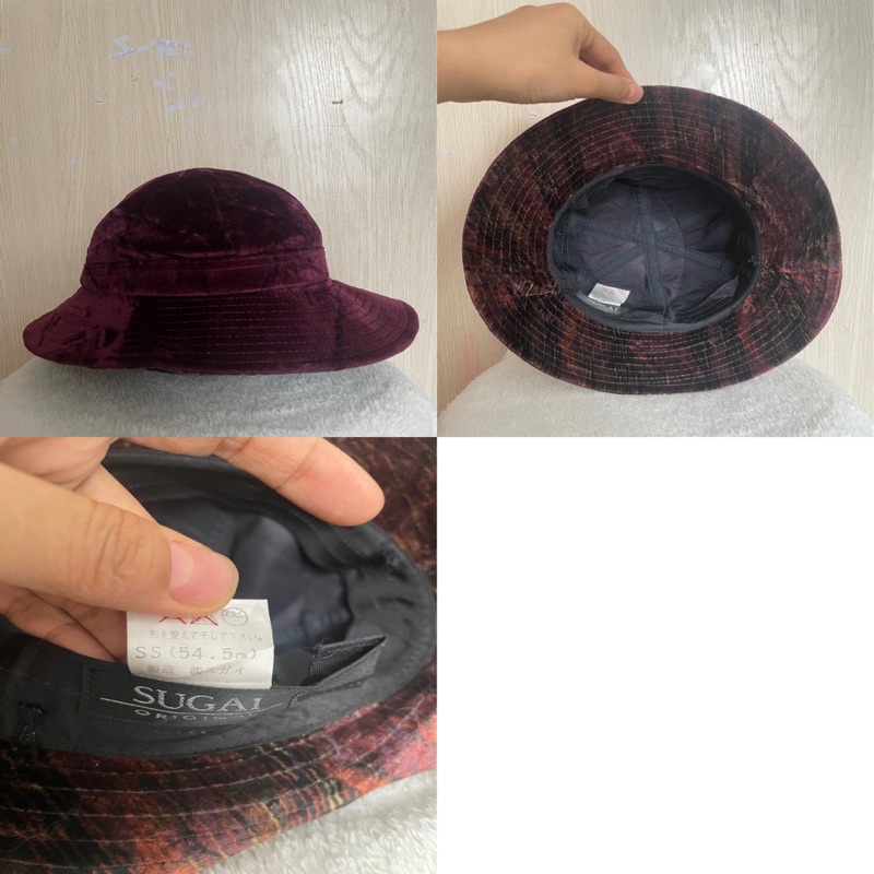 Nón vành nhung 2hand