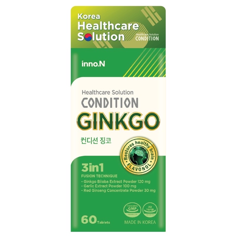 Condition Ginko Bổ Não, Tăng Cường Trí Nhớ, Lưu Thông Tuần Hoàn Máu 60 viên