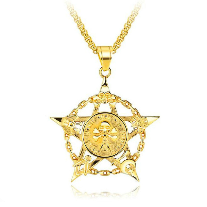 Dây Chuyền Thép Không Gỉ Mặt Hình Ngôi Sao Năm Cánh Phong Cách Hip Hop 2020 Độc Đáo