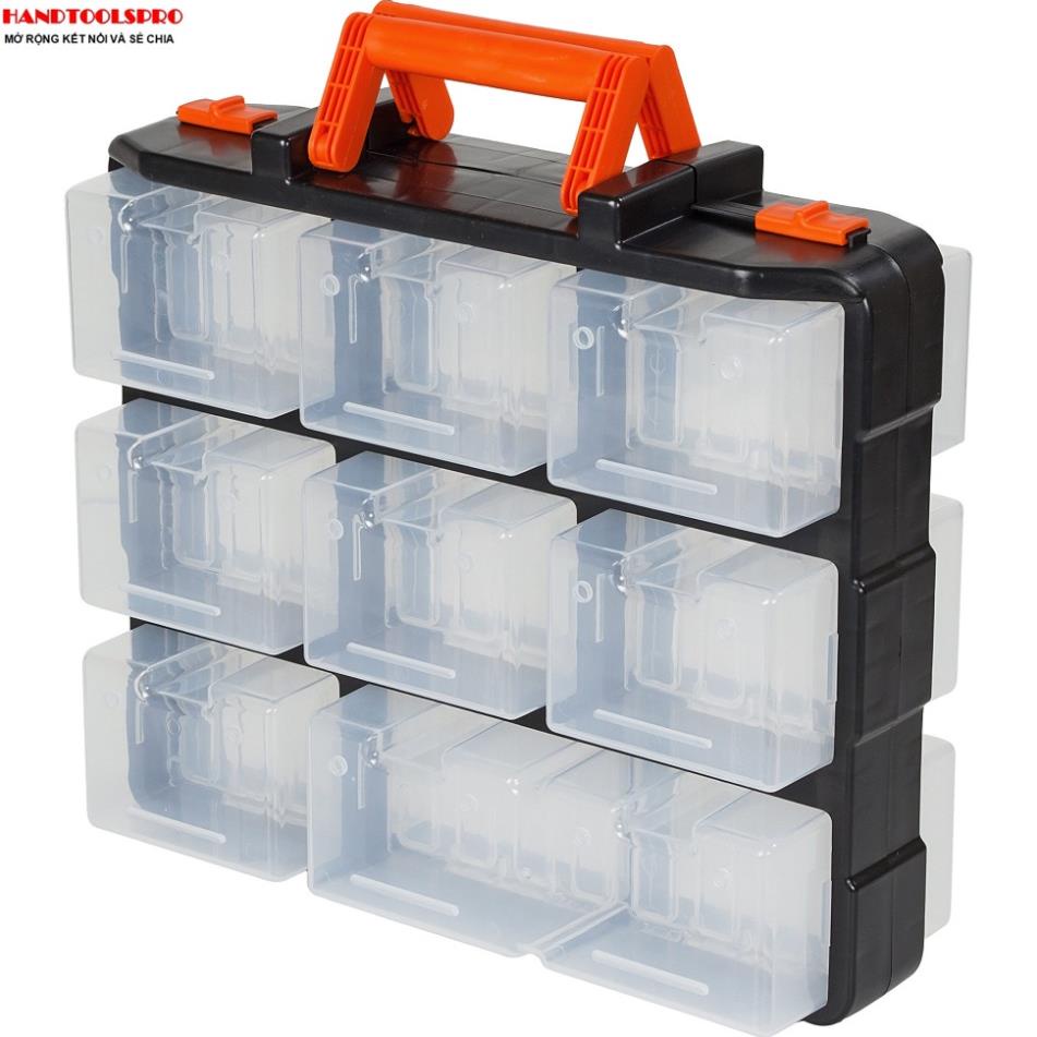 Hộp đựng dụng cụ hai mặt 16 ngăn Tactix 320602 34 x 31 x 13 cm
