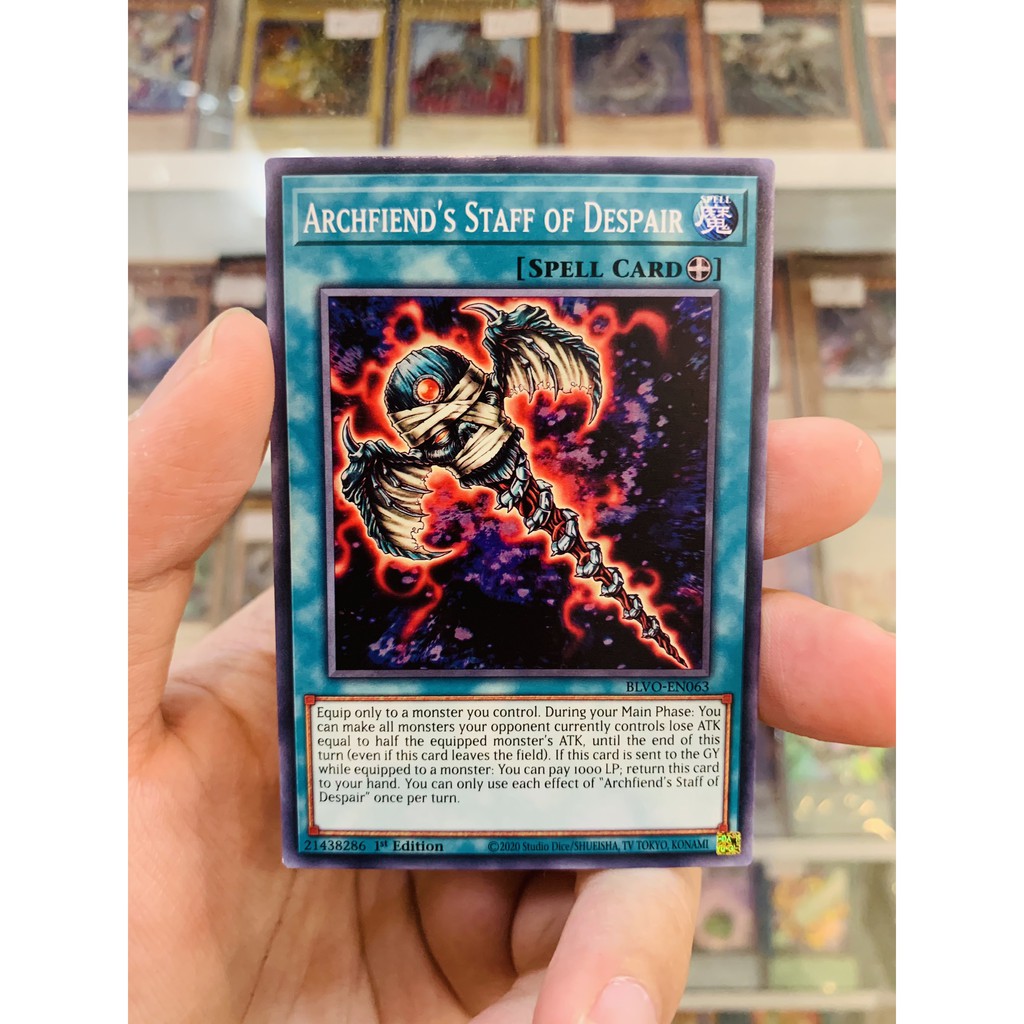 Thẻ Bài YugiOh! Mã BLVO-EN063 - Archfiend's Staff of Despair - Common - 1st Edition