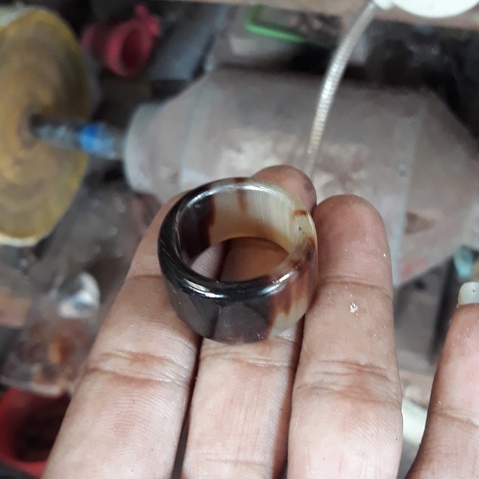 Nhẫn sừng bản trơn