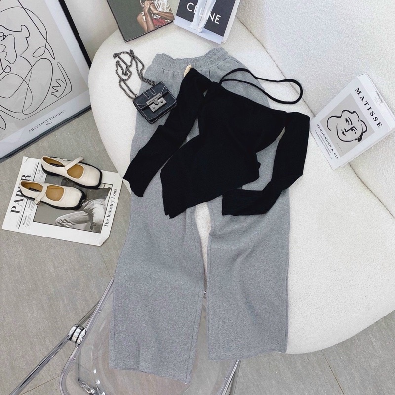 Set áo yếm + quần jogger cách điệu