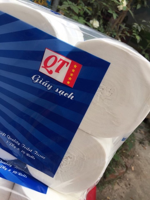 GIẤY VỆ SINH 3 LỚP LUXURY QUỲNH TRANG 10 cuộn