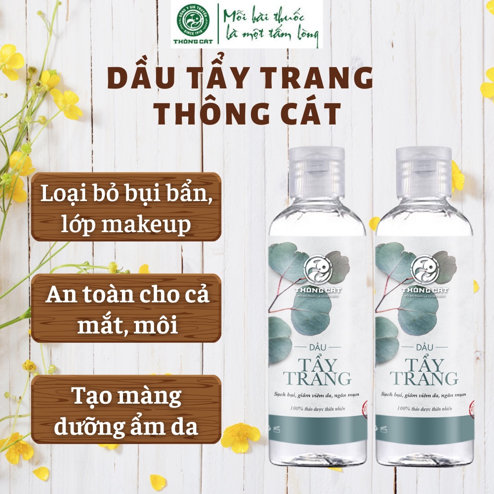 Dầu tẩy trang Đông gia truyền Thông Cát- Tẩy sạch lớp trang điểm, cấp ẩm cho da trong ngày hanh khô