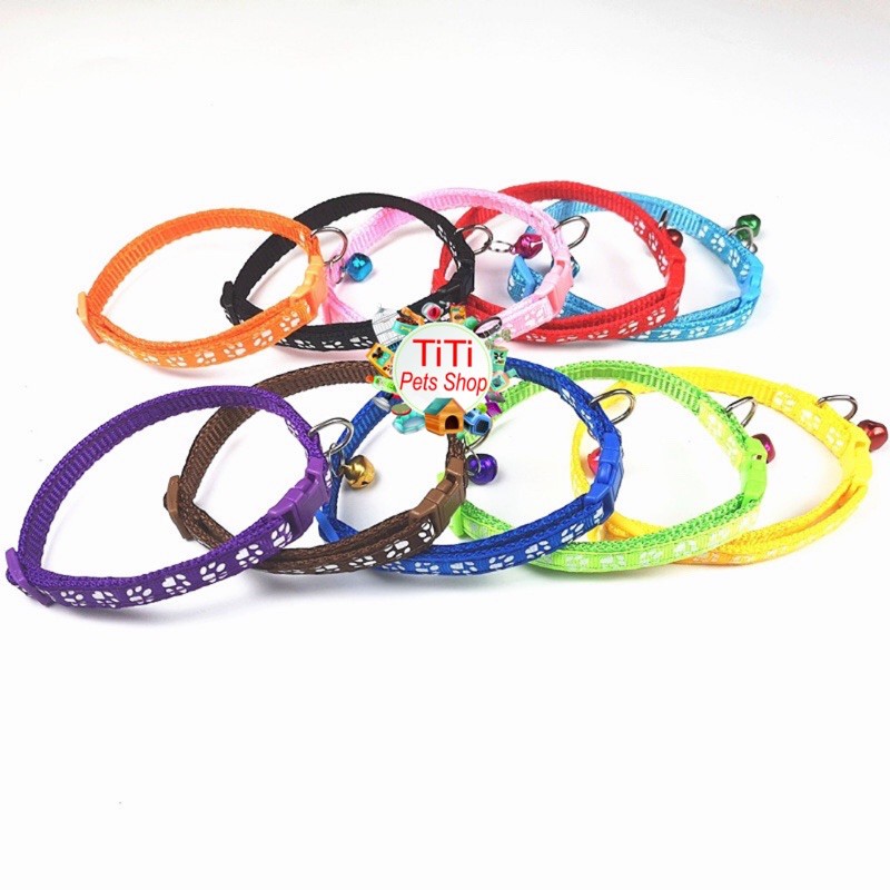 Vòng Cổ Vải Kèm Chuông Chó Mèo - Giao màu ngẫu nhiên