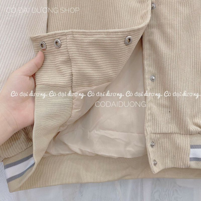 Áo khoác bomber chất nhung tăm áo khoác Unisex Hàn Quốc | BigBuy360 - bigbuy360.vn