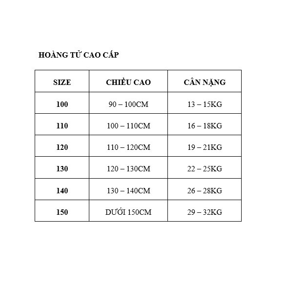 HM0205 Bộ Quần Áo Hóa Trang Hoàng Tử Cao Cấp Kèm Phụ Kiện Cho Bé Trai
