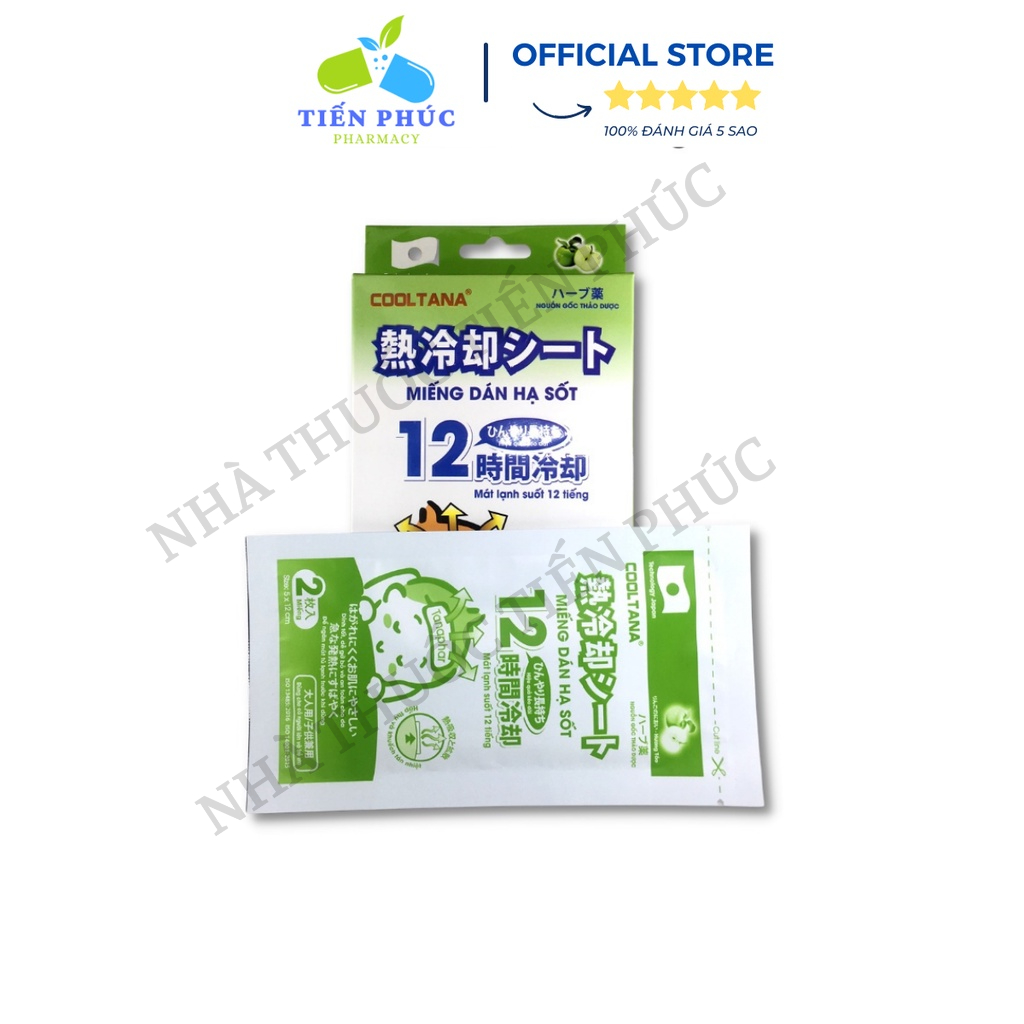 Miếng Dán Hạ Sốt Cool Tana Giúp Bé Hạ Nhiệt Giảm Sốt Ngăn Ngừa Co Giật - Hộp 6 Miếng Dùng Được Cho Trẻ Sơ Sinh