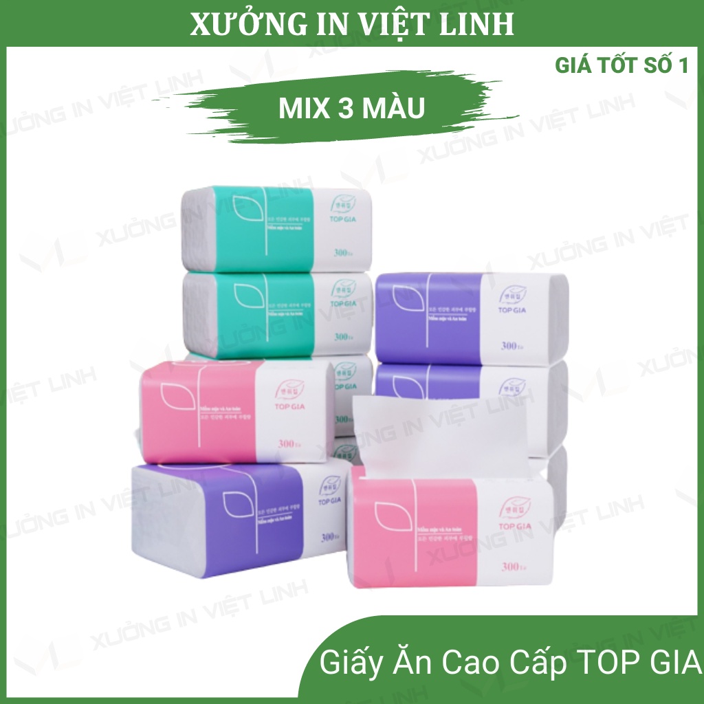 Giấy Ăn Cao Cấp Top Gia Khăn Giấy Ăn Gấu Trúc Tiện Lợi Thùng 30 Gói