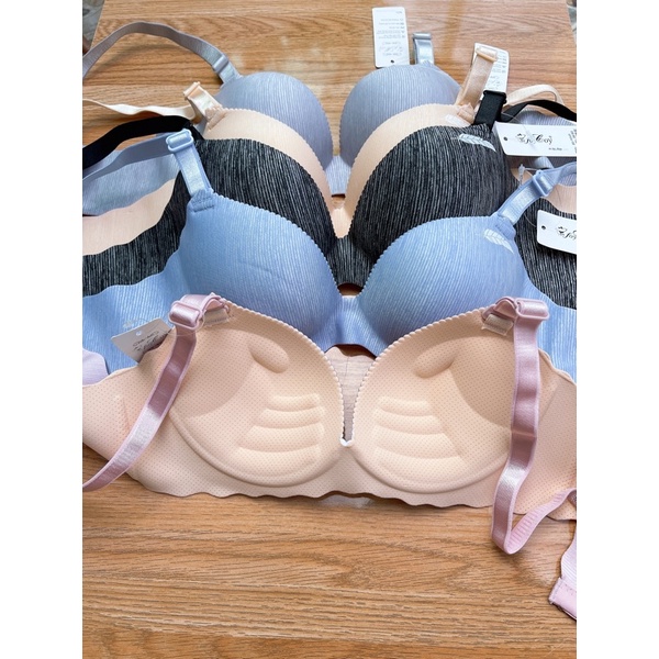 Áo Lót Nữ Su Đúc Không Gọng Nâng Ngực Bàn Tay, Quả Chéo, Họa Tiết Hình Lá